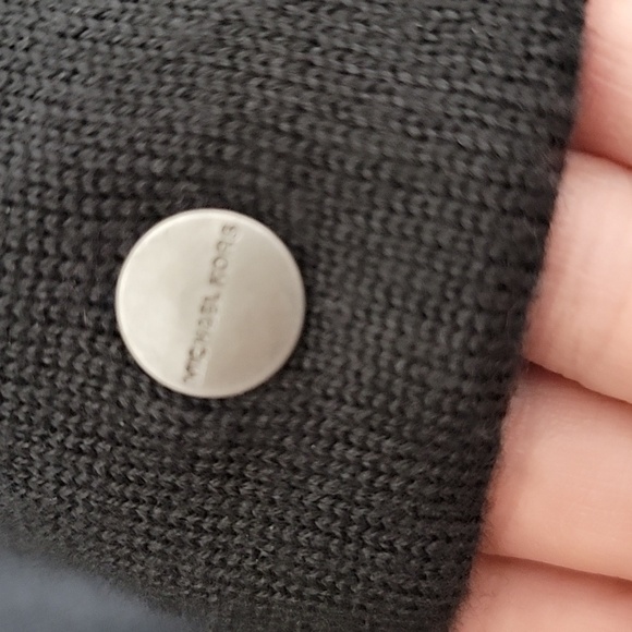 Michael Kors Size L Black Zip Front Cardigan Sweater, Wool Blend, EUC - Picture 4 of 11